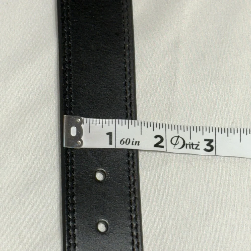 Carhartt Belt Top Grain Leather Men Sz‎ 40 Black WB5503-M Workwear Silver Buckle